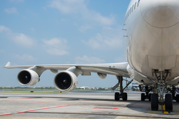 Naklejka premium Passenger planes at the airport