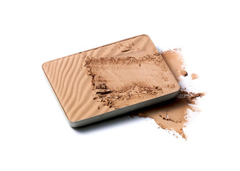 Face powder isolated on white 