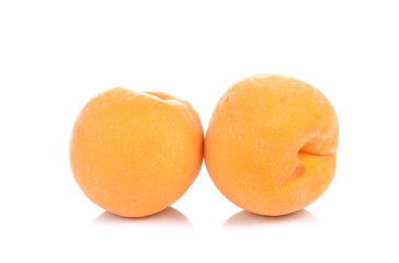 Ripe Peach isolated on white background