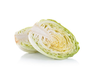 Fresh cabbage on white background