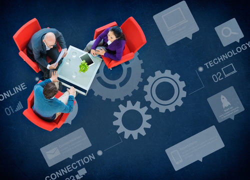 Team Functionality Industy Teamwork Connection Technology Concep