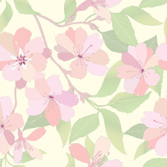 Floral seamless background Flower spring pattern. Flourish garden texture