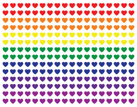 Heart rainbow, symbolizing gay love