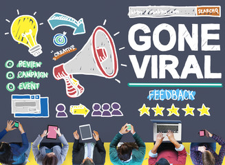 Fototapeta premium Gone Viral Popular Famous Share Post Concept