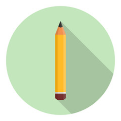 Pencil. Flat Design vector icon