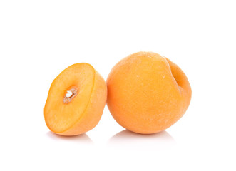 Ripe Peach isolated on white background
