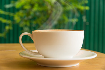 cup of coffee on the table