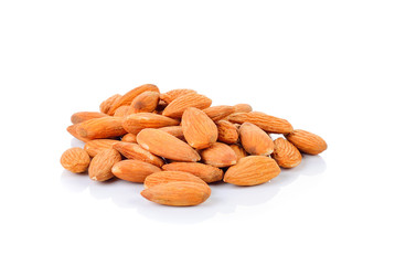 almonds isolated on the white background