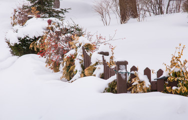 Piled Snow after Storm