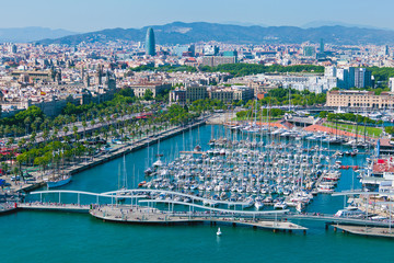 Naklejka premium Port w Barcelonie