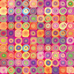 Abstract geometric pattern. Round shape seamless textured background in pop-art style