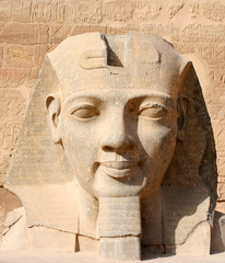 Fototapeta na wymiar Head of Ramses II at the Luxor Temple, Egypt