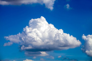 Blue sky and clouds in summer season
