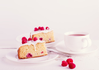 Raspberry pie and tea.