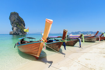 long tails boat at Poda Island