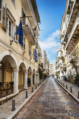 Streets of Corfu city (Kerkyra), Greece