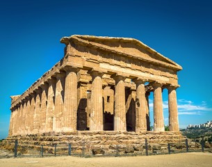 Obraz premium Agrigente.La vallée des temples.Temple de la Concorde .
