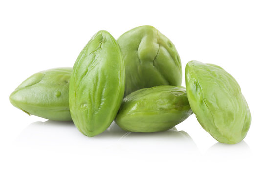 Petai, Bitter Beans isolated on a white background.