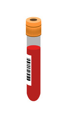 Blood test tube vector image 