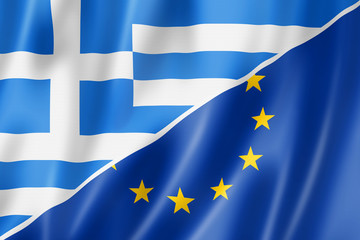 Greece and Europe flag