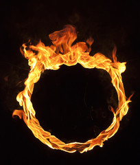 fire flame on black background