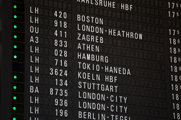 Fototapeta premium departure chart at the airport