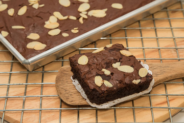 Fresh brownie slice