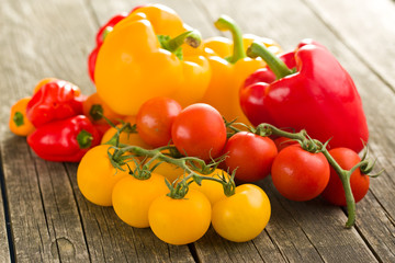 yellow and red tomatoes