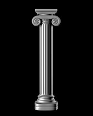 Classic Column on Black Background