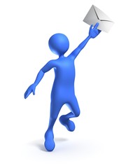 Blue Postman Character