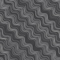 Repeating ornament gray and white diagonal wavy