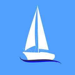 sailboat vector