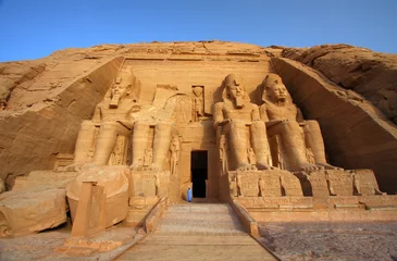 Muurstickers De tempel van Abu Simbel in Egypte © Dan Breckwoldt