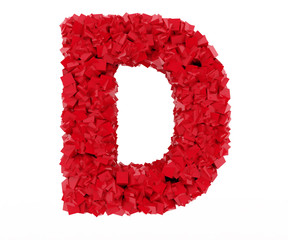 D letter of cubes
