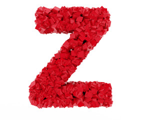 Z letter of cubes