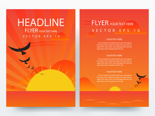 Naklejka premium Abstract vector modern flyer brochure / annual report /design templates / stationery with white background in size a4