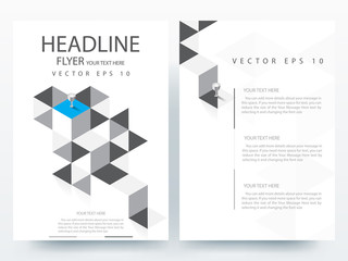 Abstract vector modern flyer brochure / annual report /design templates / stationery with white background in size a4