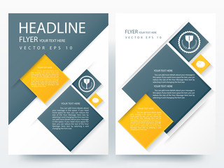Abstract vector modern flyer brochure / annual report /design templates / stationery with white background in size a4