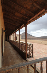 Terrasse de la Casa de los Coroneles à La Oliva à Fuerteventur