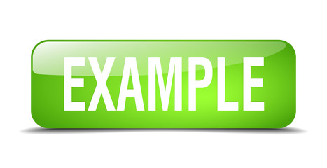 example green square 3d realistic isolated web button