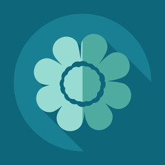 Flat modern design with shadow icon flower