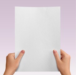 Obraz premium Paper, Human Hand, Holding.