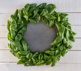 Rustic Fresh Basil Wreath