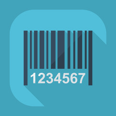 Flat modern design with shadow barcode
