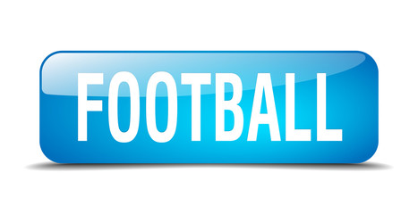 football blue square 3d realistic isolated web button