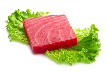 tuna sashimi with salad
