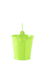 Fototapeta na wymiar Green bucket isolated on white