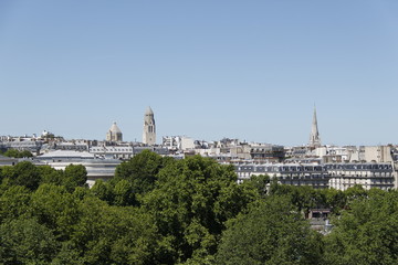 Panorama de Paris, vue depuis le toit du musée du Quai Branly