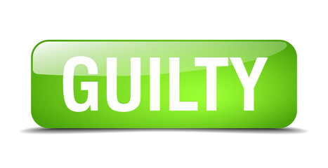 Fototapeta premium guilty green square 3d realistic isolated web button