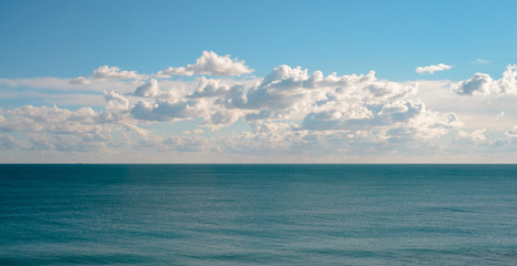 Mediterranean sea and clouds